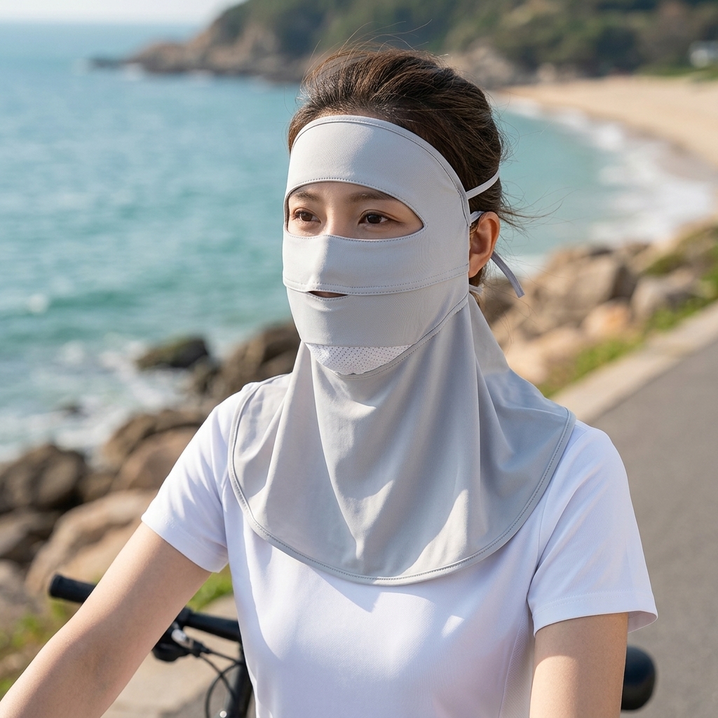 Headband Summer Knit - Ice Silk Full Face Sun Protection