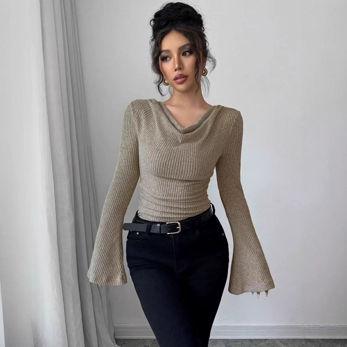Women's Blouse Longsleeve Soli – Blouse Off Shoulder recenzja i cena
