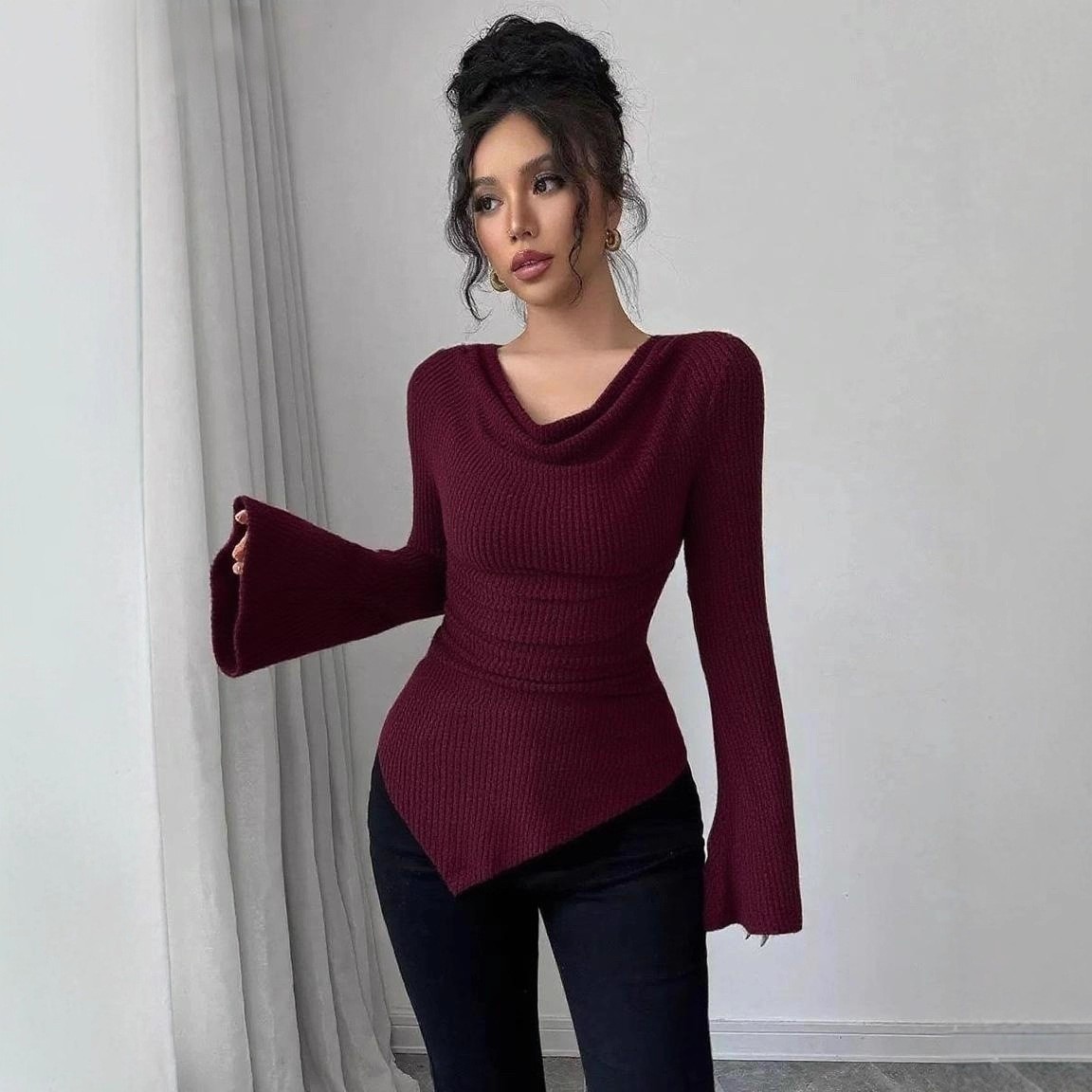 Women's Blouse Longsleeve Soli – Blouse Off Shoulder recenzja i cena