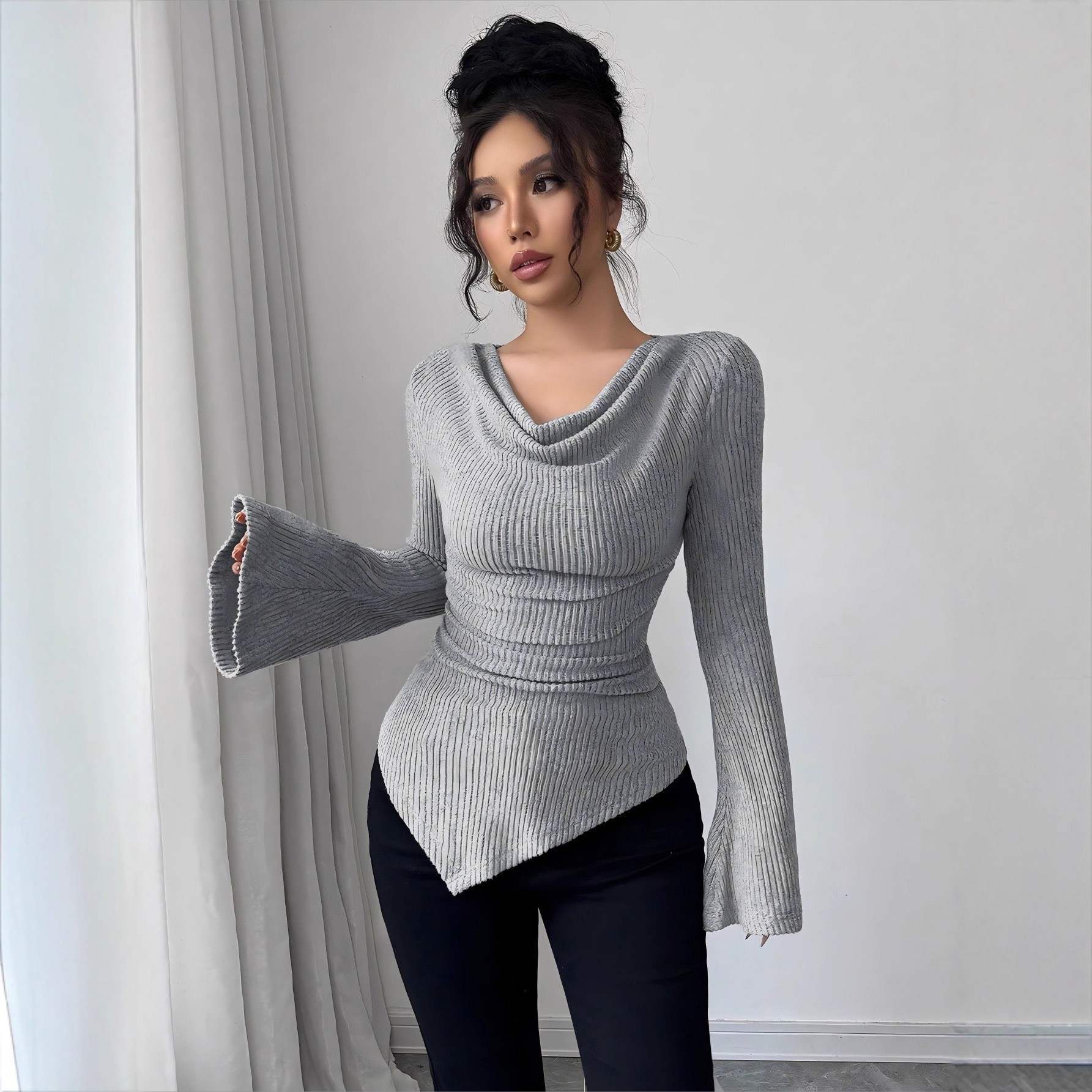 Women's Blouse Longsleeve Soli – Blouse Off Shoulder recenzja i cena