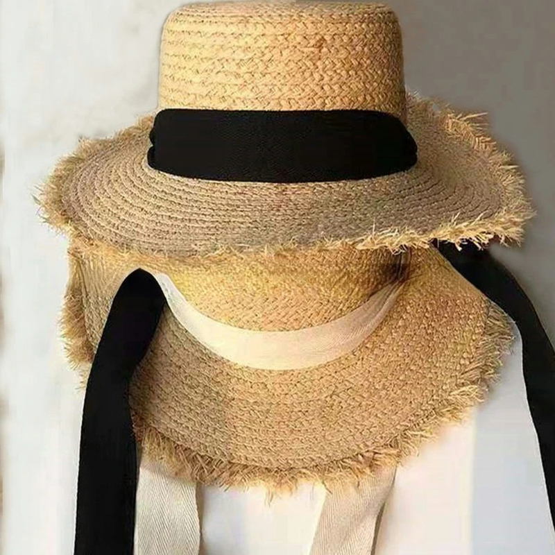 Japanese Cute Raffia Woven Sun – Hat Floppy Wide recenzja i cena
