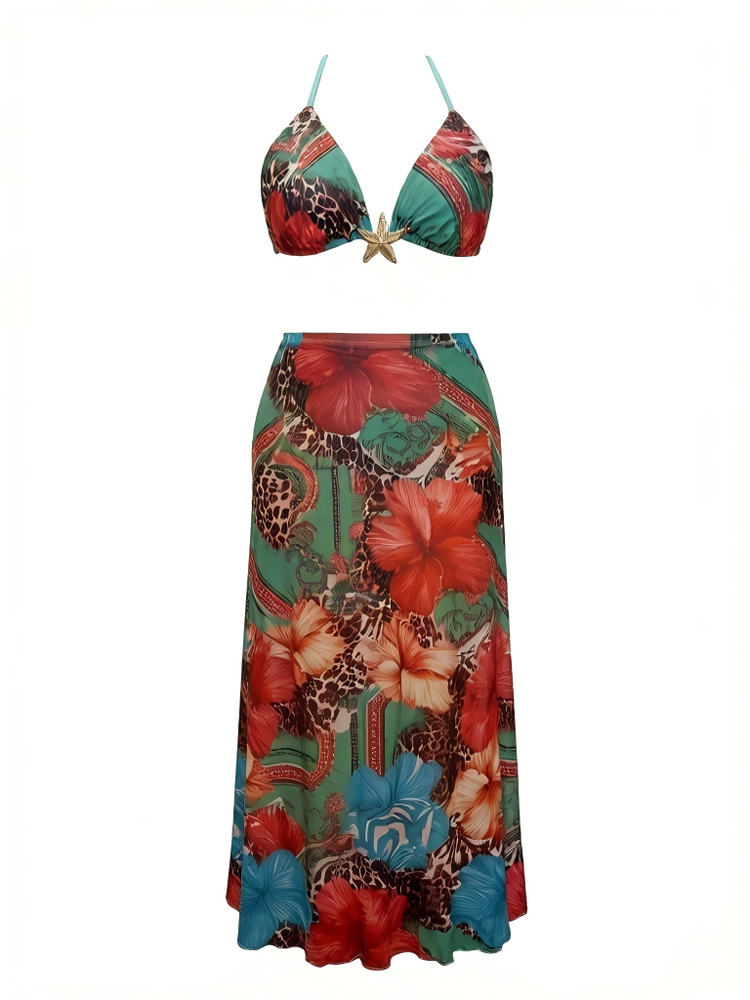 Women Plus Size Summer Boho Fl – Maxi Dress Halter recenzja i cena