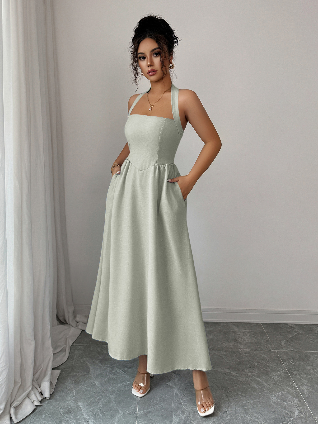 Women's Dress 5 Colors Halter  – Maxi Dress Halter recenzja i cena