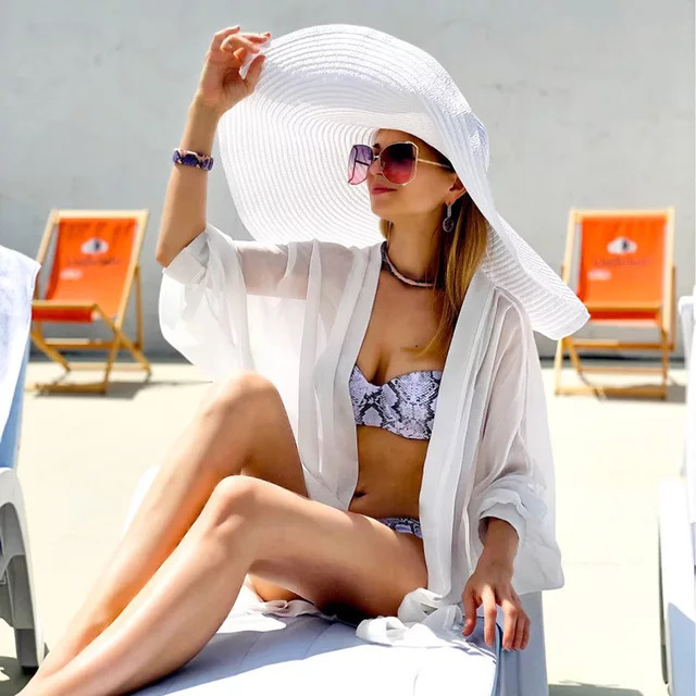 Oversized Beach Straw Hats for – Hat Floppy Wide recenzja i cena