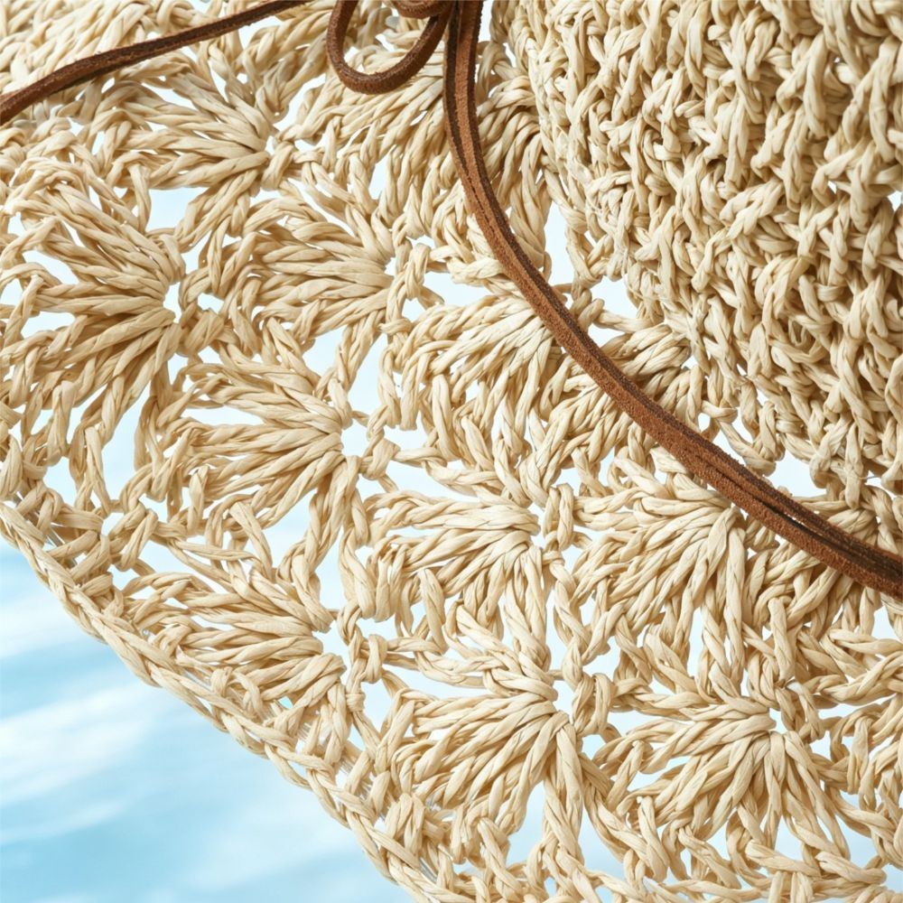 Handwoven Crochet Straw Hat Wi – Hat Floppy Wide recenzja i cena