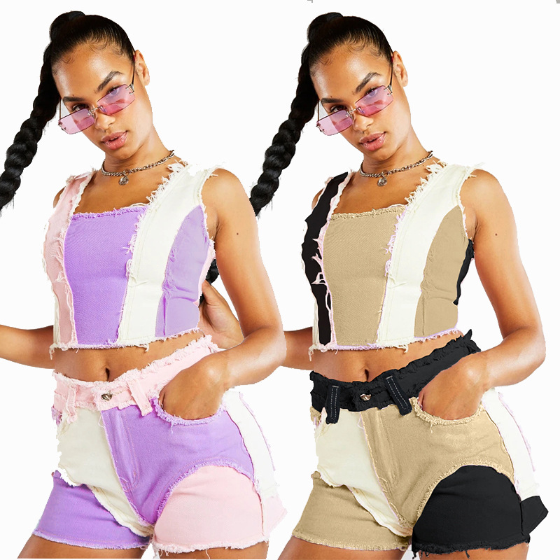 Fashion Mid-Waist Slim Fit Tor – Shorts Denim Frayed recenzja i cena