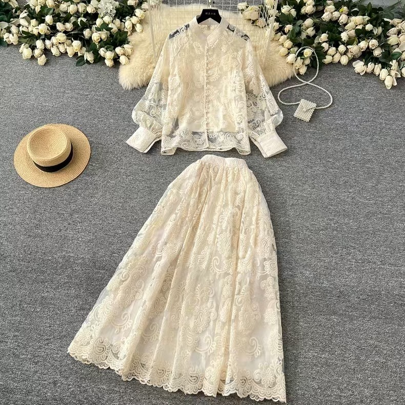 Elegant 2 Piece Long Dress Wom – Midi Skirt Floral recenzja i cena
