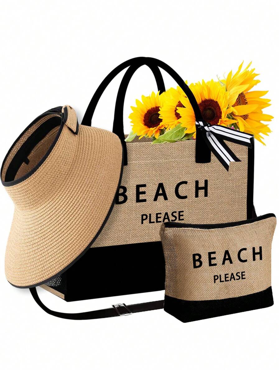 Beach Tote Bag Set With Sun Vi – Tote Bag Beach recenzja i cena