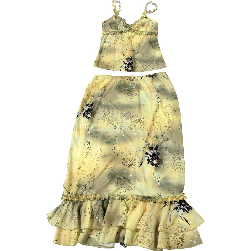 Women's Dress 2 Piece Floral P – Midi Skirt Floral recenzja i cena