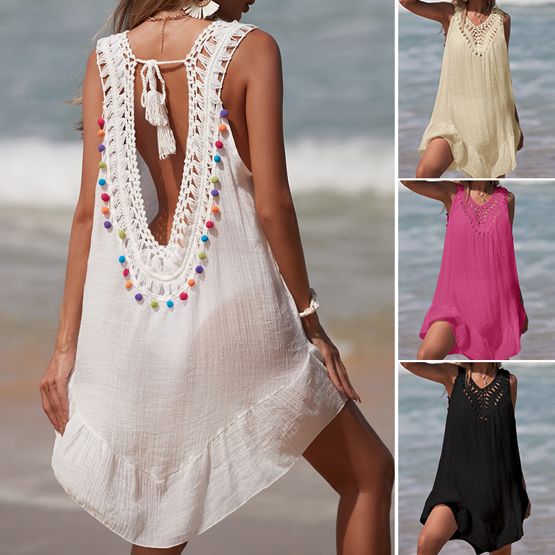 Women V-Neck Backless Hollow O – Cover Up Kaftan recenzja i cena