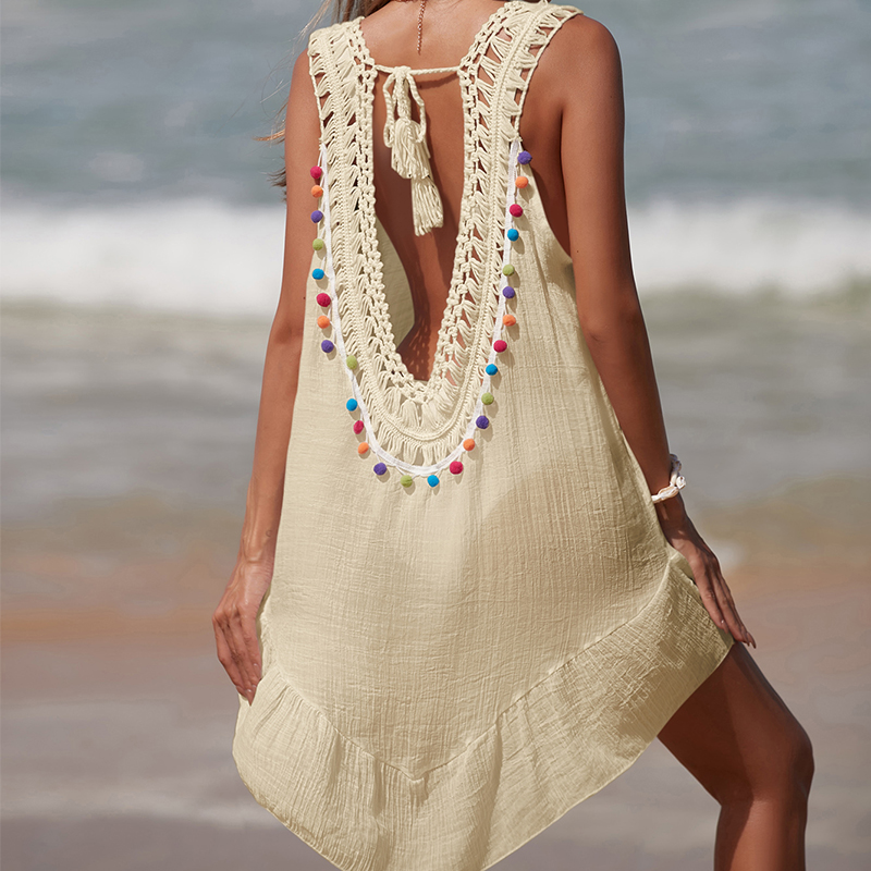 Women V-Neck Backless Hollow O – Cover Up Kaftan recenzja i cena