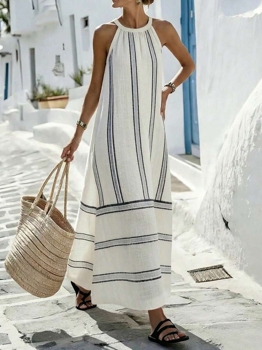 Women Sleeveless Halter Maxi D – Maxi Dress Halter recenzja i cena