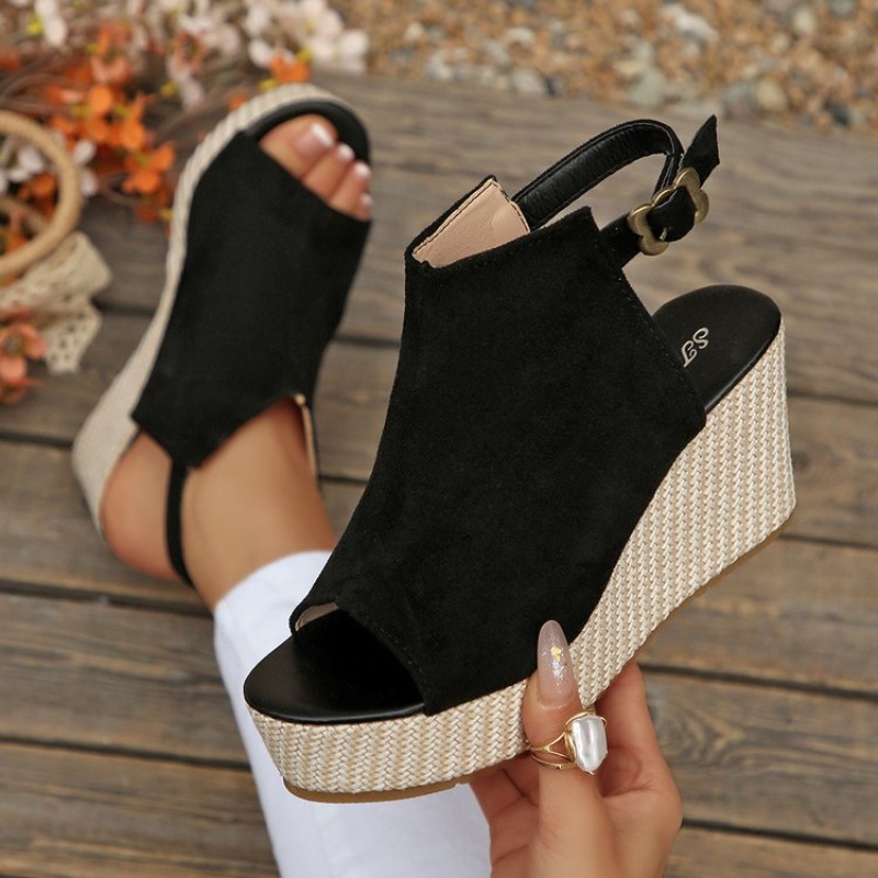 Women Sandals Summer Wedge Pla – Wedge Espadrille Women recenzja i cena