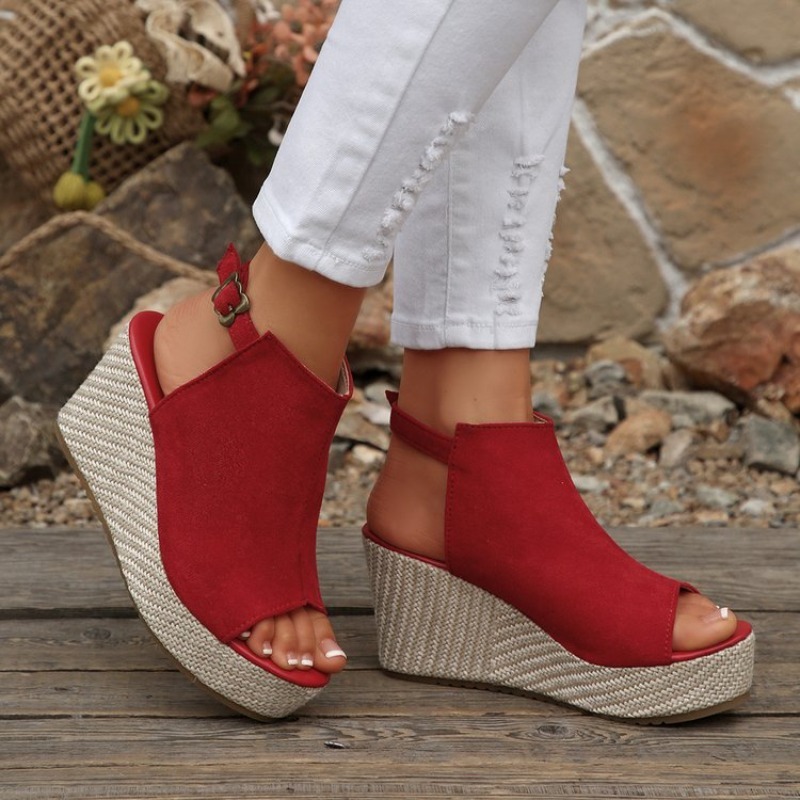 Women Sandals Summer Wedge Pla – Wedge Espadrille Women recenzja i cena