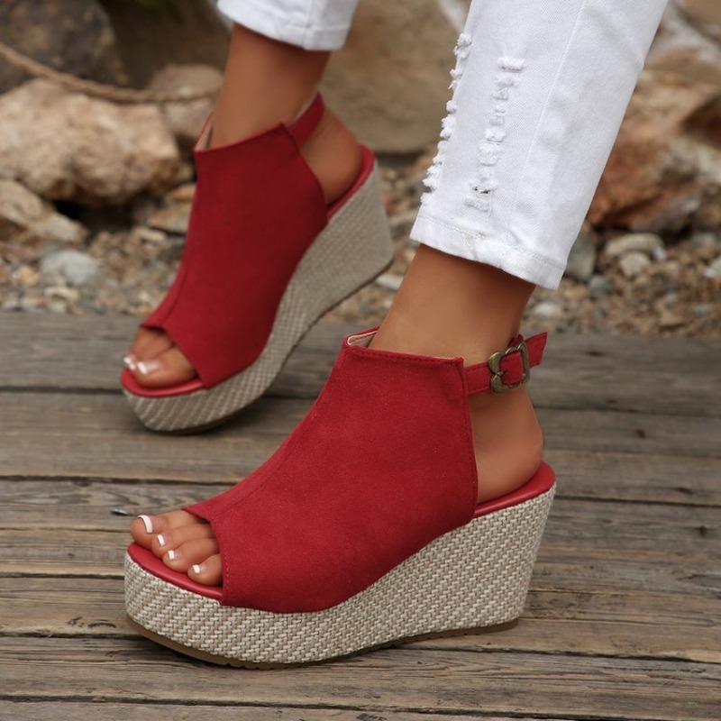 Women Sandals Summer Wedge Pla – Wedge Espadrille Women recenzja i cena