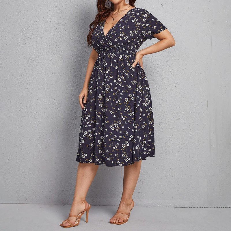 Plus Size Women's Dress, Flowe – Romper Floral Print recenzja i cena
