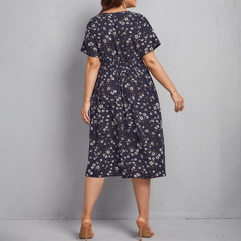 Plus Size Women's Dress, Flowe – Romper Floral Print recenzja i cena