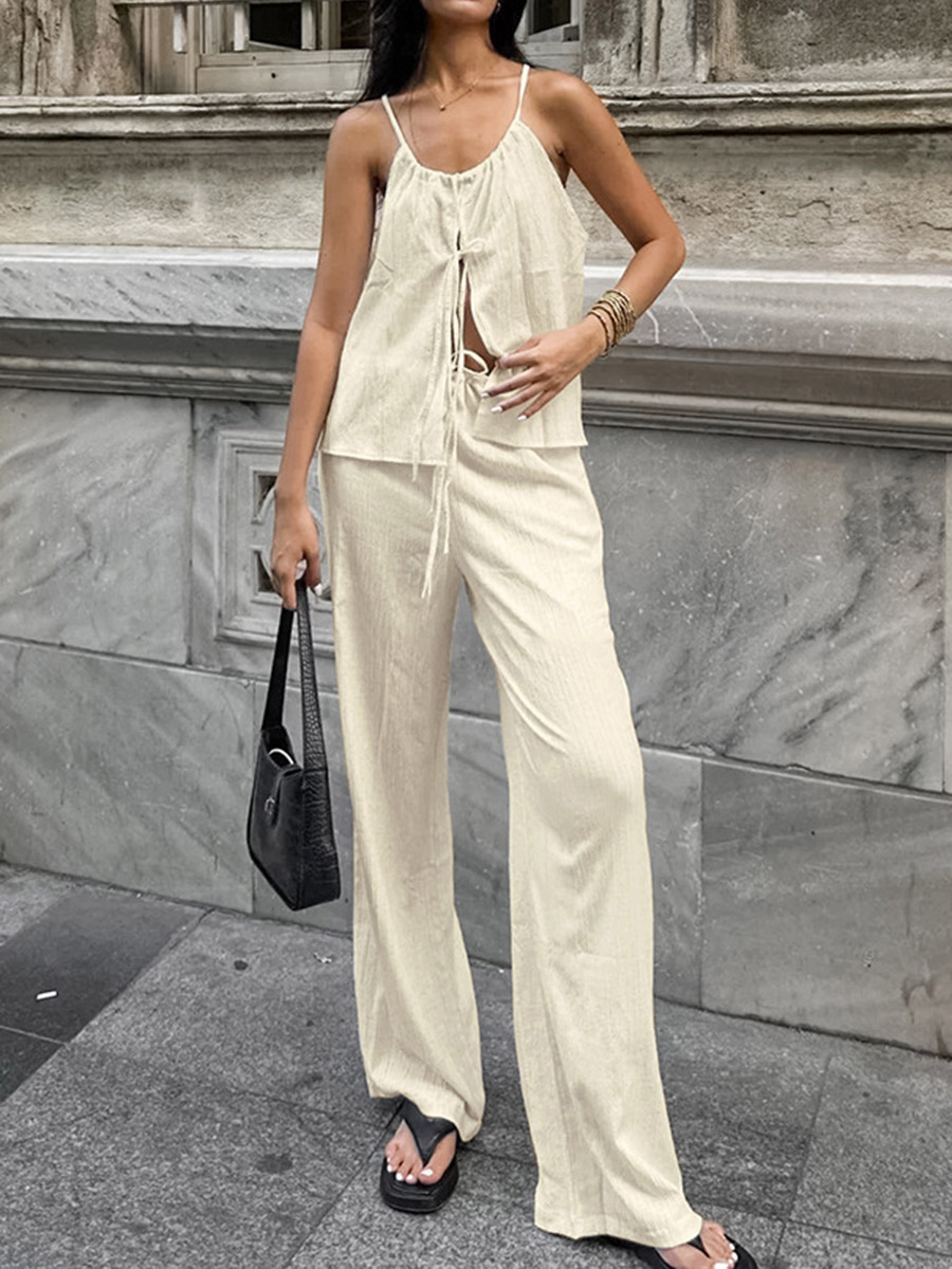 2026 Women Two Piece Set Women – Linen Pant Wide recenzja i cena