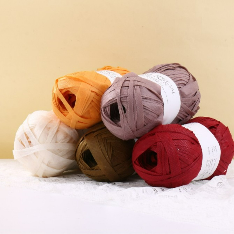 100g/pcs Raffia Flat Yarn for  – Crochet Bag Raffia recenzja i cena