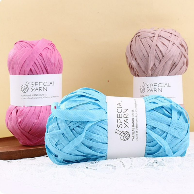 100g/pcs Raffia Flat Yarn for  – Crochet Bag Raffia recenzja i cena