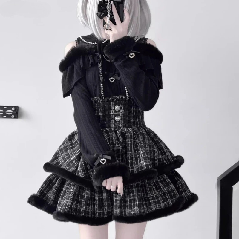 Y2k Japan Style Gothic Y2k Lol – Blouse Off Shoulder recenzja i cena