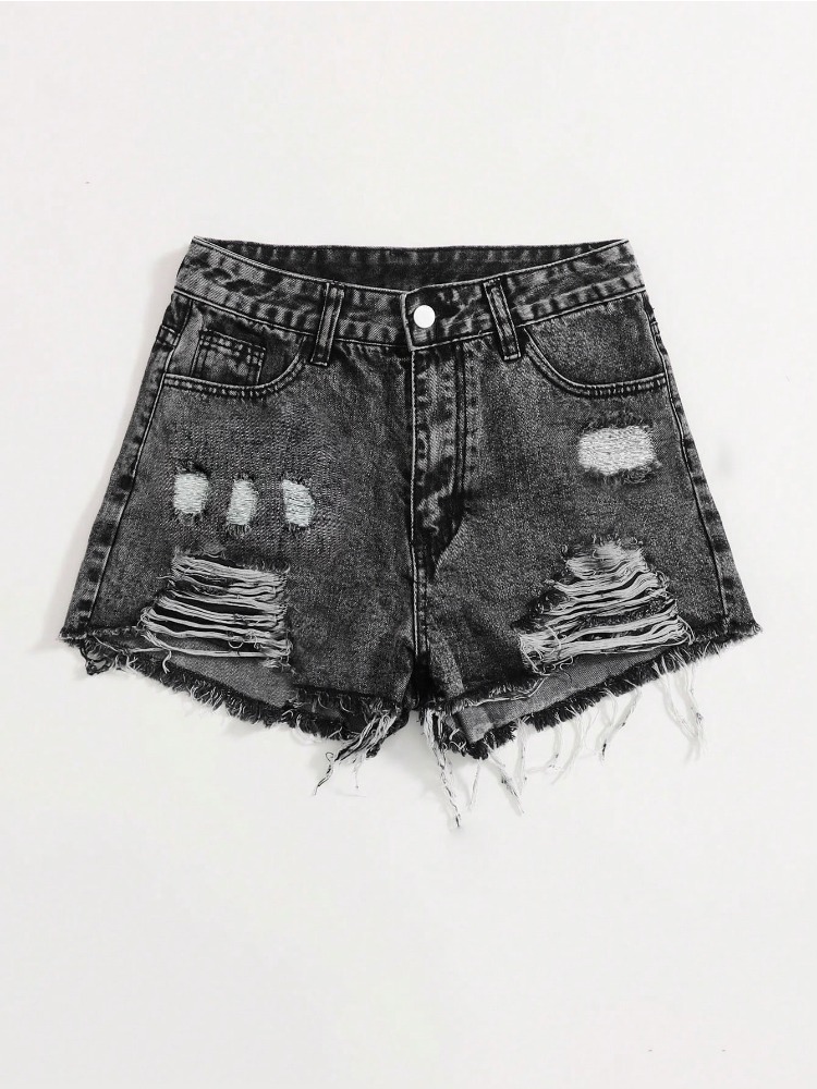 2026 New Vintage Washed Denim  – Shorts Denim Frayed recenzja i cena