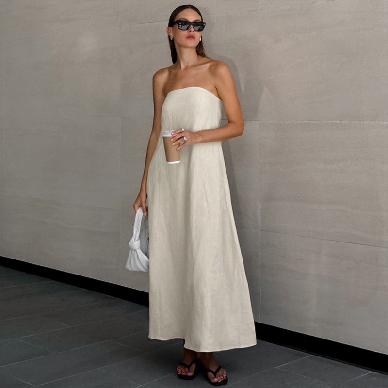 Fashion Elegant Simple Design  – Linen Dress Wrap recenzja i cena