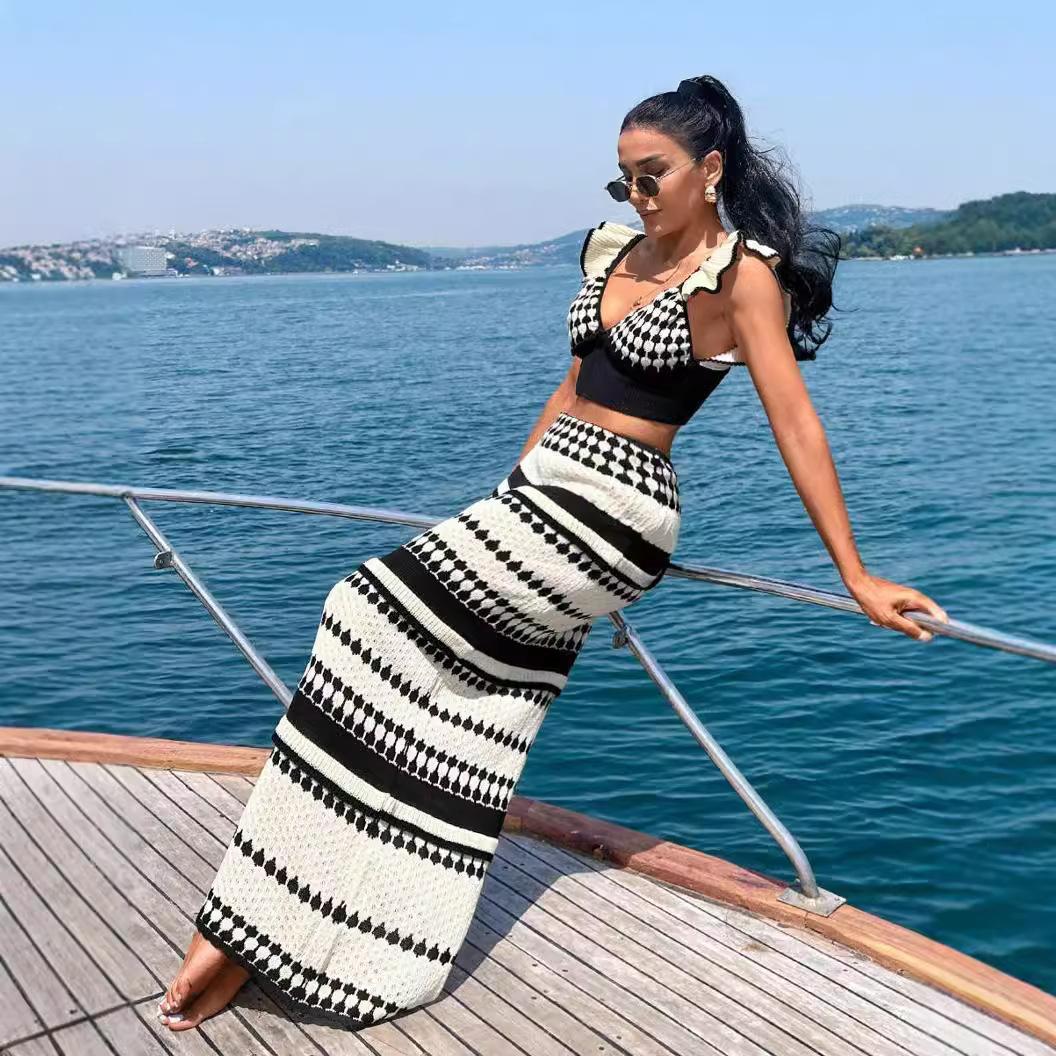 Bohemian Knitted Crop Top And  – Crop Top Crochet recenzja i cena