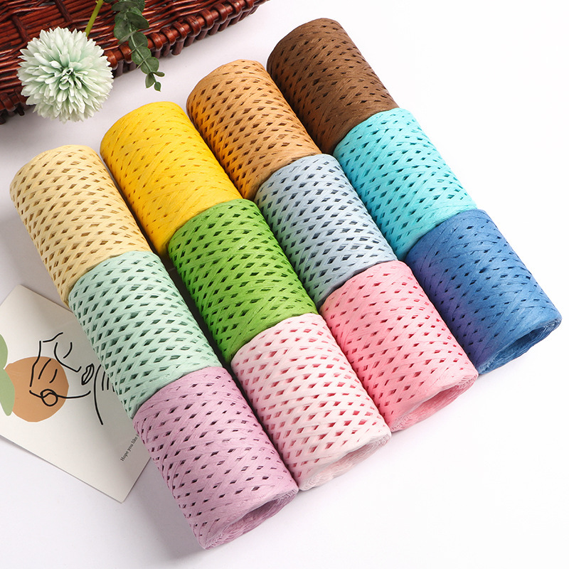 150M Natural Raffia Straw Yarn – Crochet Bag Raffia recenzja i cena