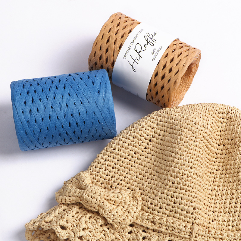 150M Natural Raffia Straw Yarn – Crochet Bag Raffia recenzja i cena