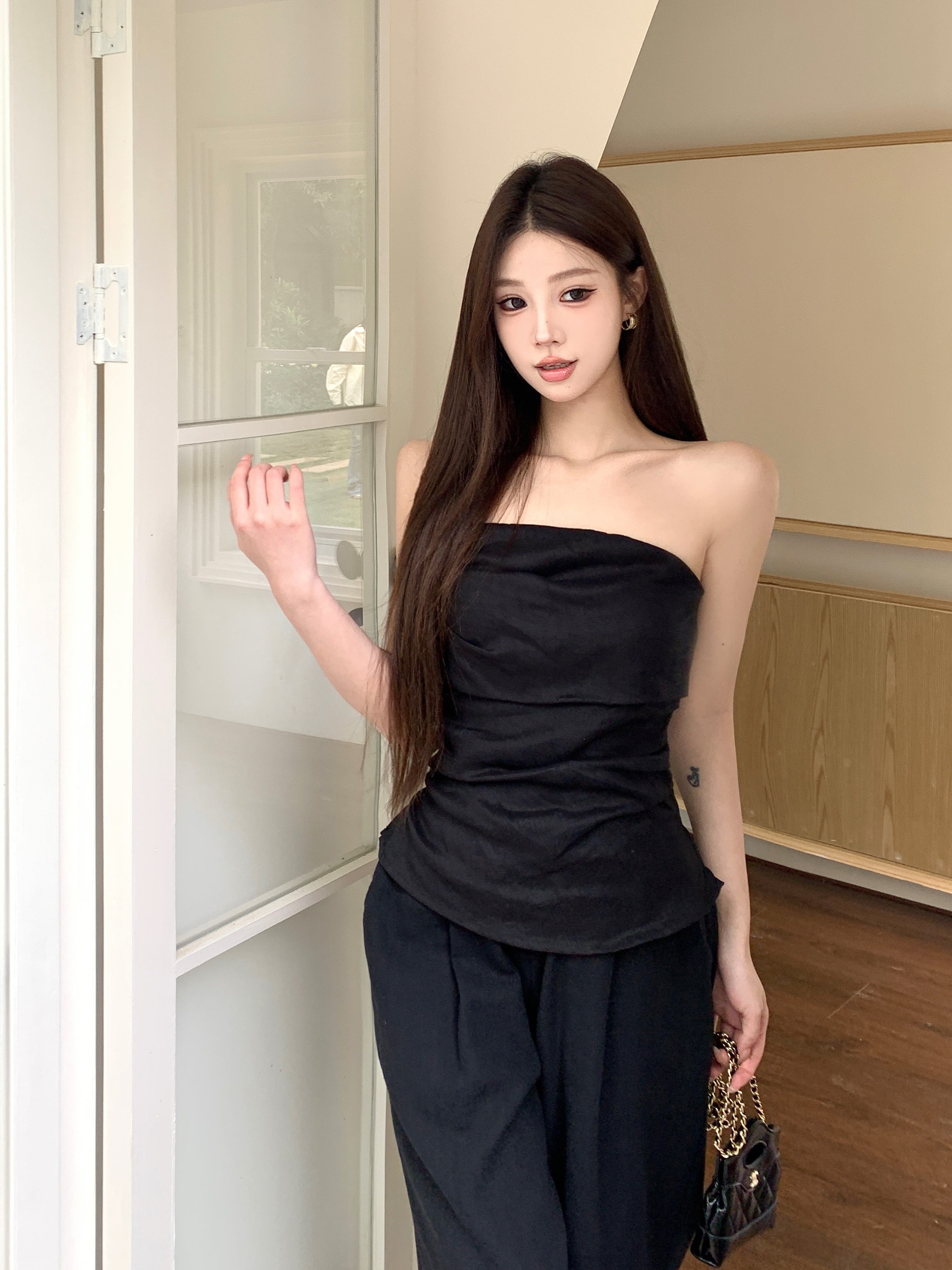 Elegant Cotton Linen Set Women – Linen Pant Wide recenzja i cena