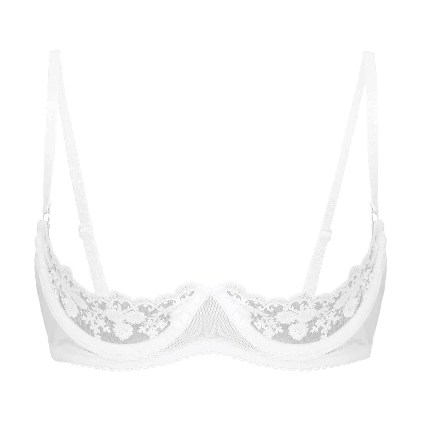Women's Floral Lace Quarter Cu – Bralette Triangle Set recenzja i cena