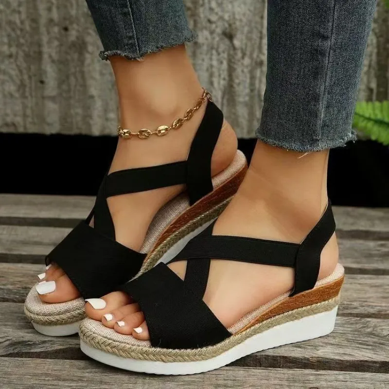 Women's Platform Wedge Sandals – Wedge Espadrille Women recenzja i cena