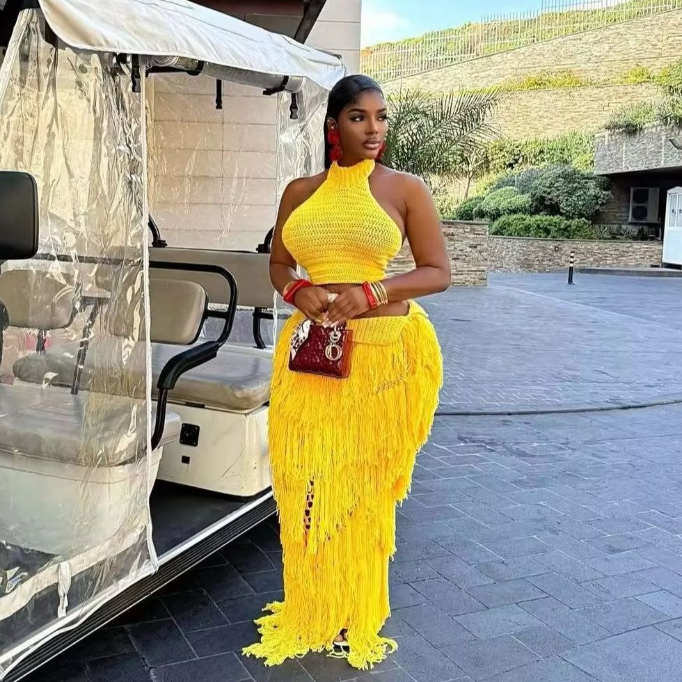 Crochet Knit Maxi Dress 2 Piec – Maxi Dress Halter recenzja i cena