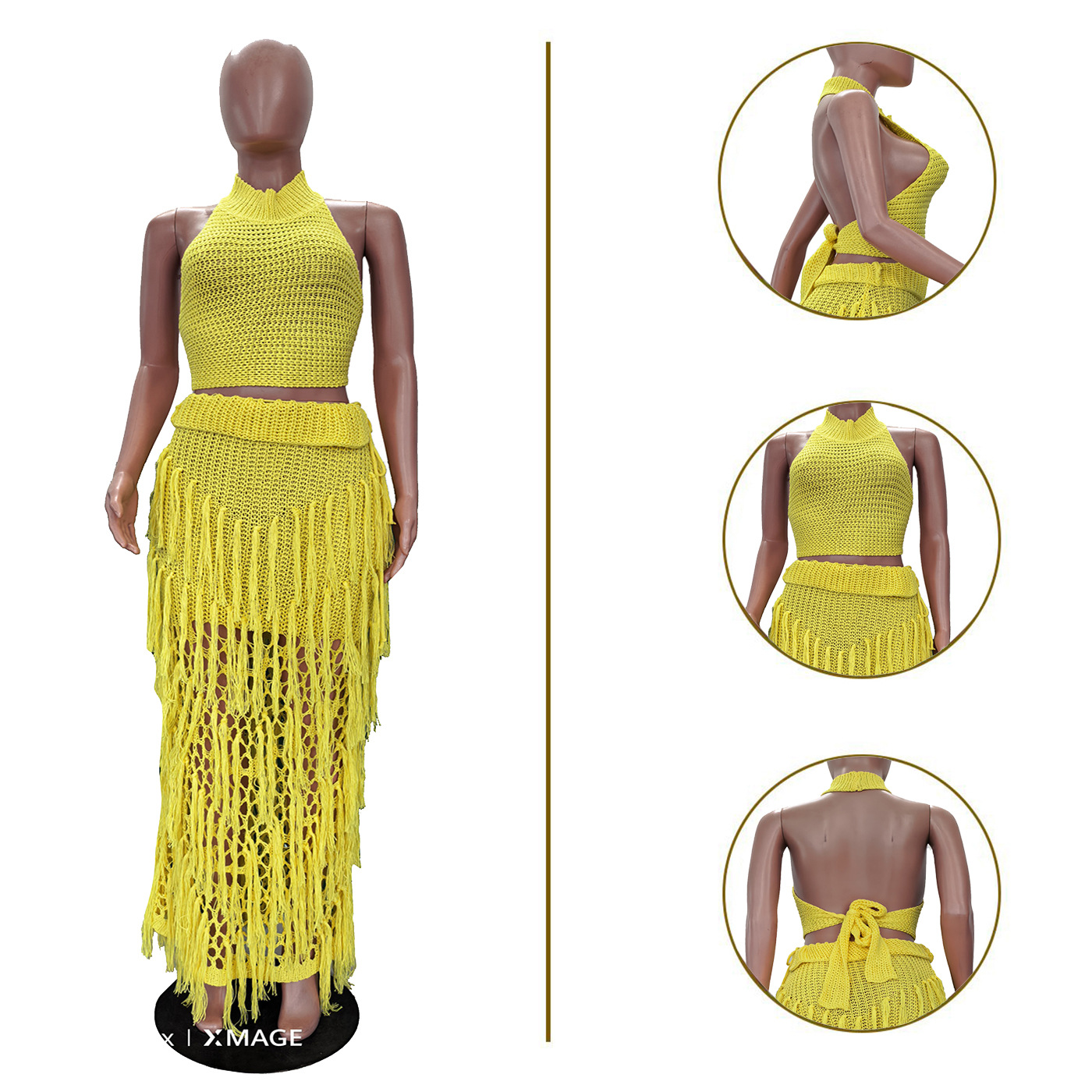 Crochet Knit Maxi Dress 2 Piec – Maxi Dress Halter recenzja i cena