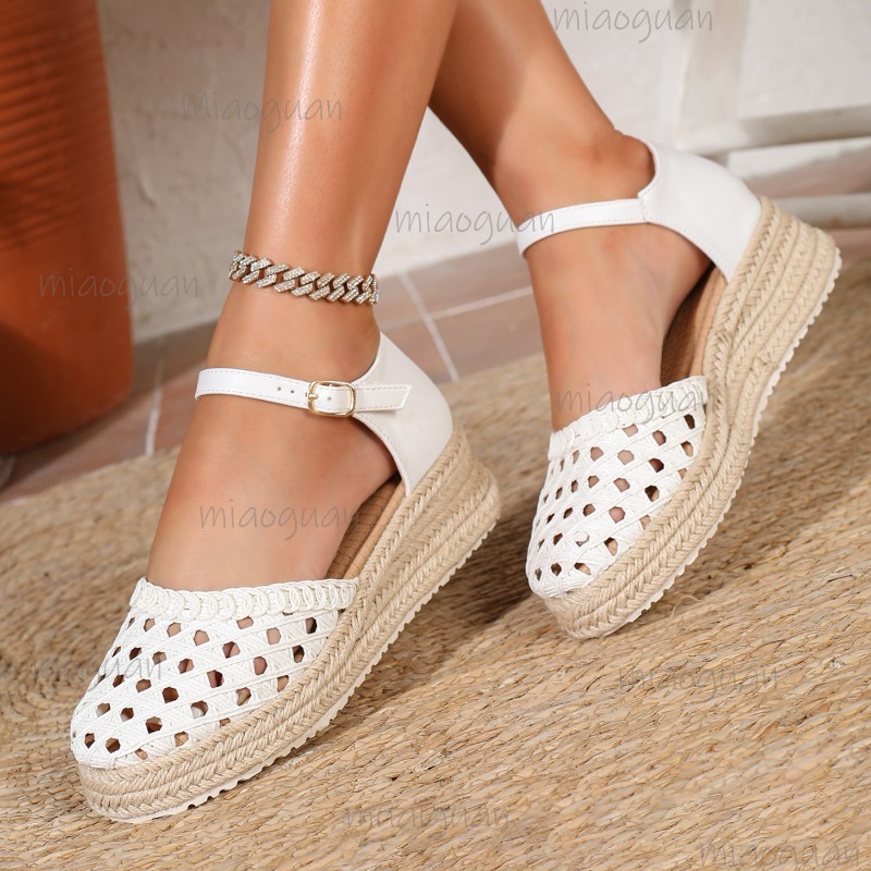 Boho Women's Hollow Out Woven  – Wedge Espadrille Women recenzja i cena