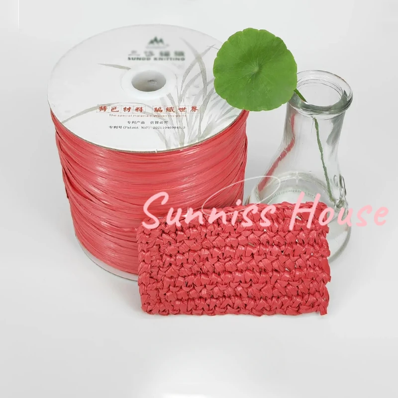 600M Matte Raffia Yarn，330g Ar – Crochet Bag Raffia recenzja i cena