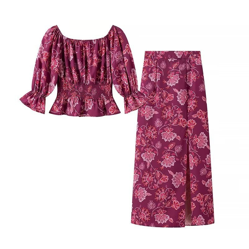 Women's Fashion Printed Off-Sh – Blouse Off Shoulder recenzja i cena