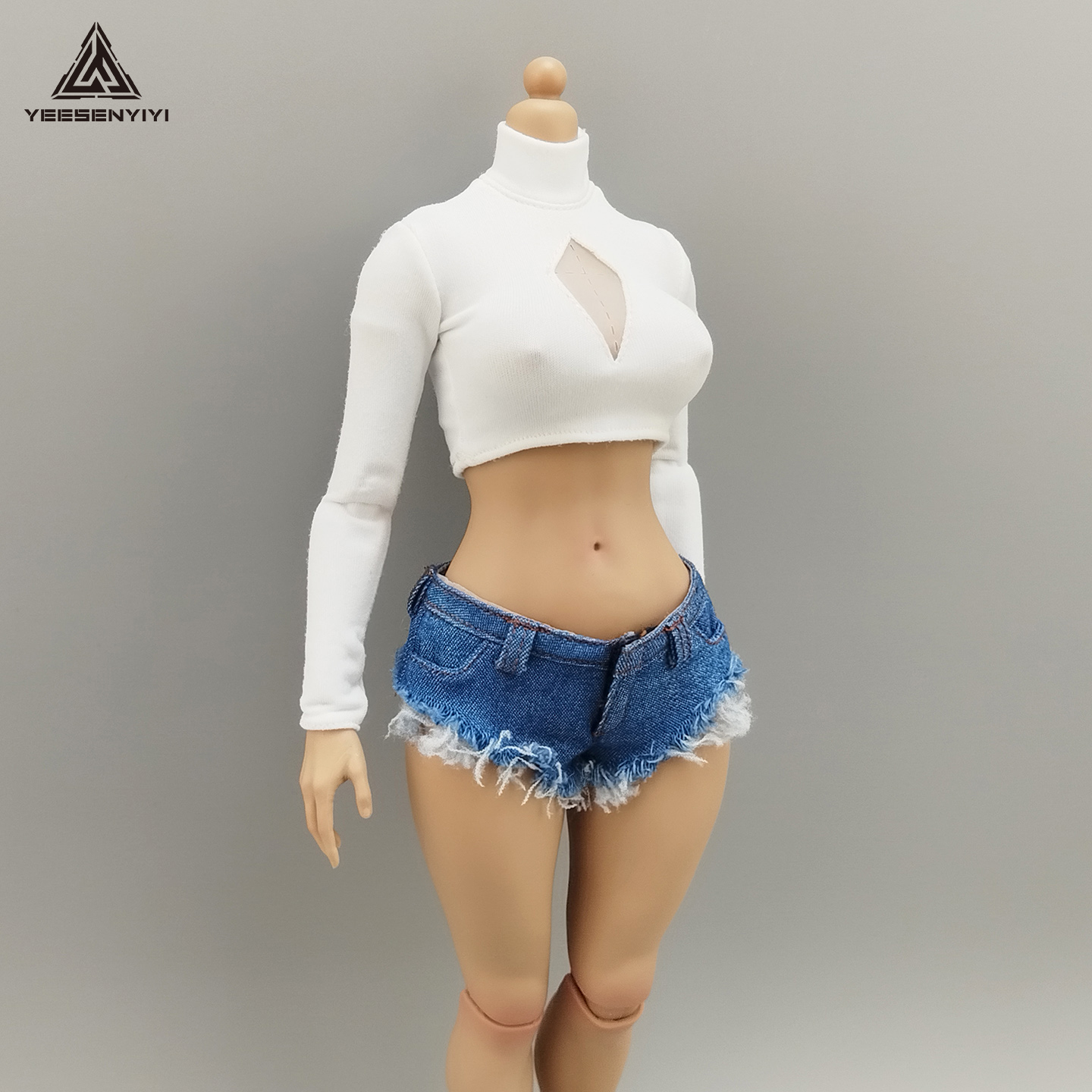 1/6 Scale Distressed Denim Min – Shorts Denim Frayed recenzja i cena
