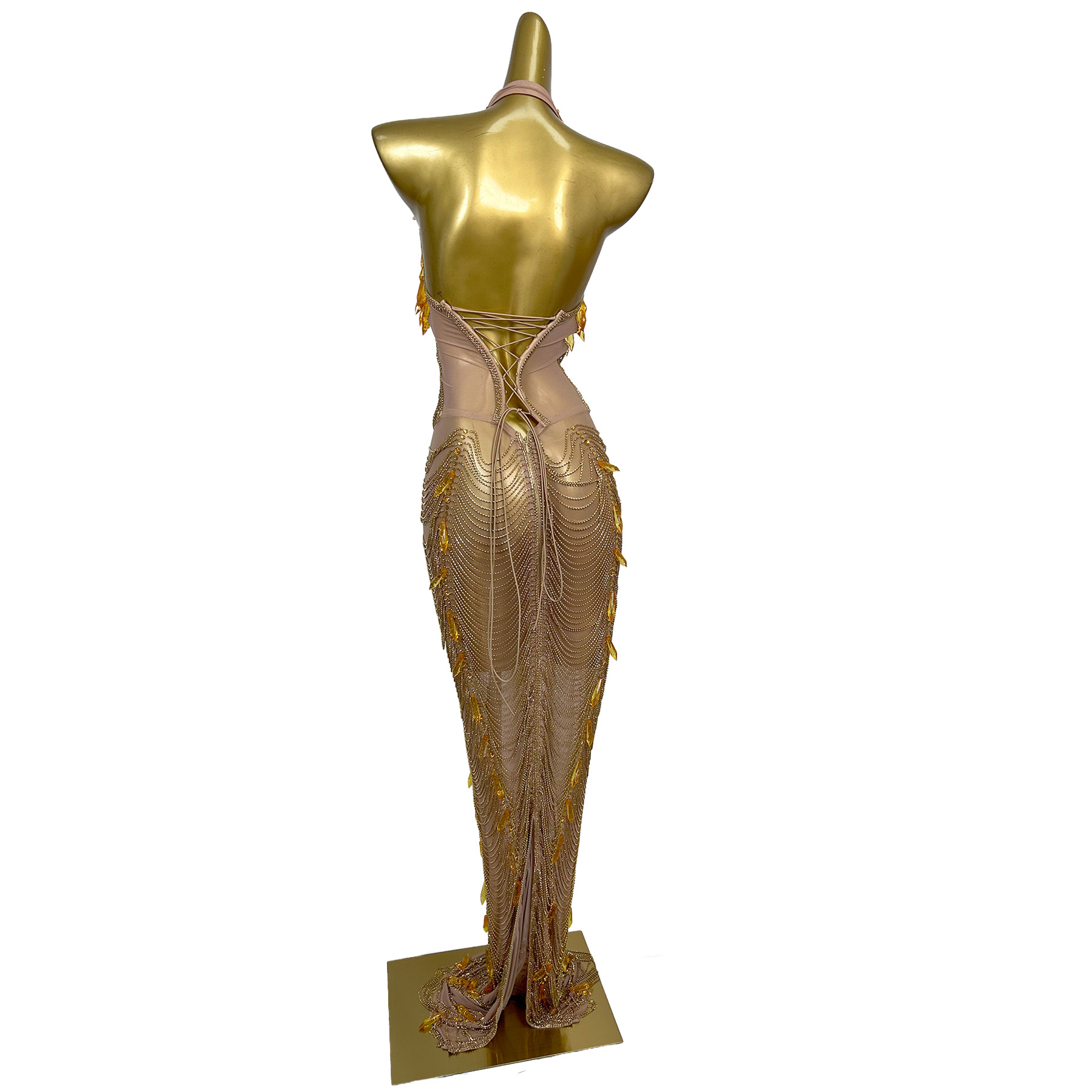 Ailisi Women Luxury Gold Cryst – Maxi Dress Halter recenzja i cena