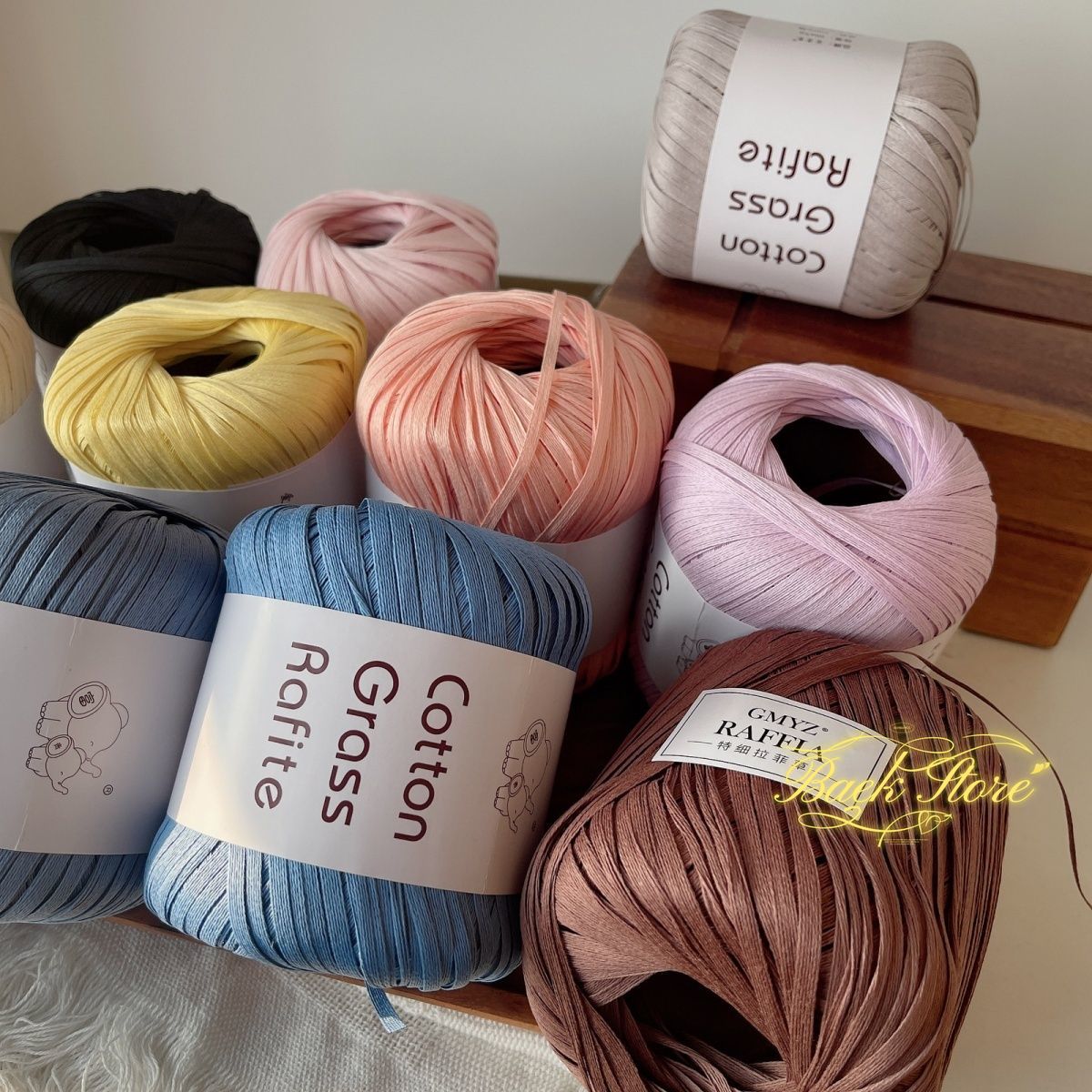 102M/roll Multicolor Raffia Ya – Crochet Bag Raffia recenzja i cena