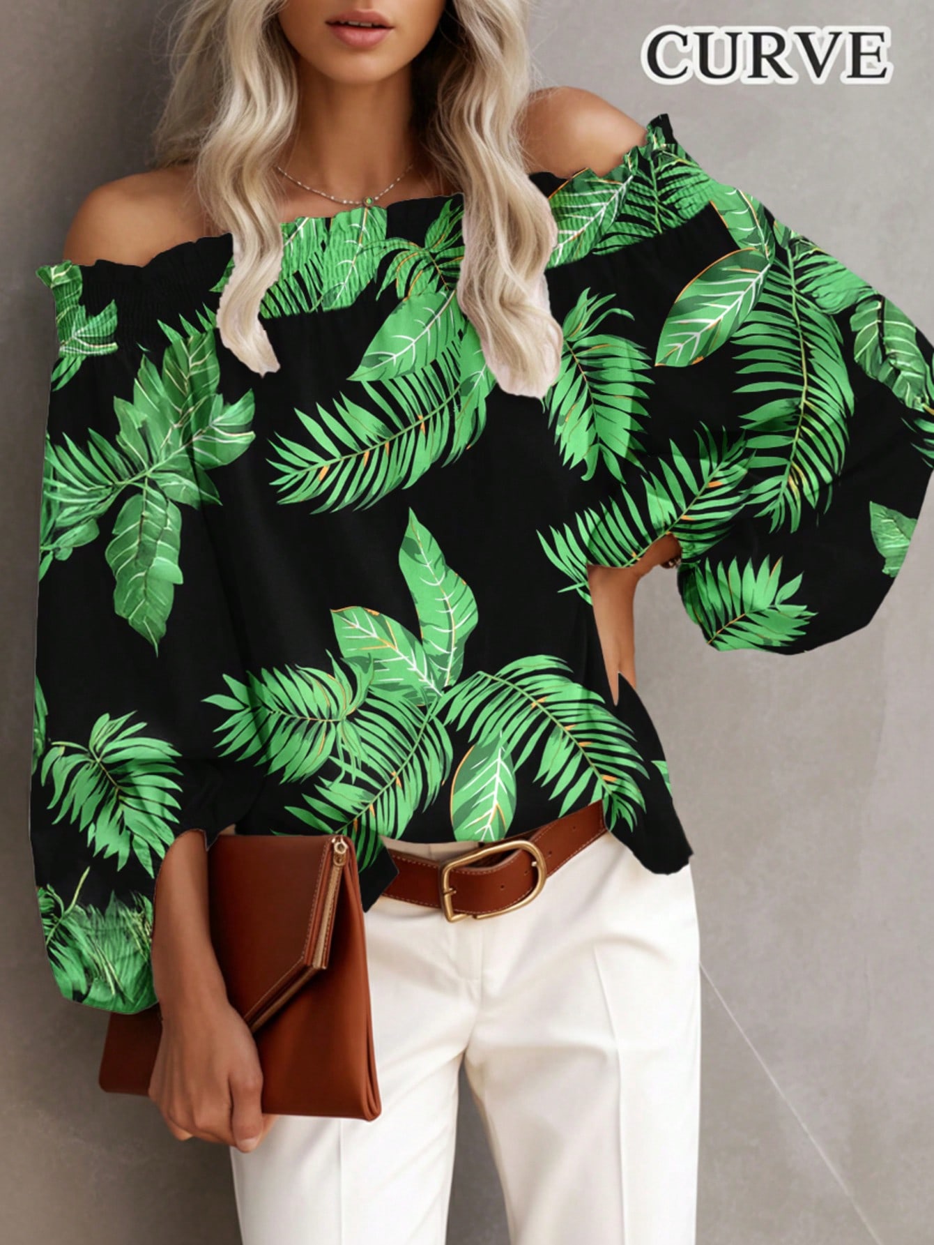 Plus Size New Women's Casual F – Blouse Off Shoulder recenzja i cena