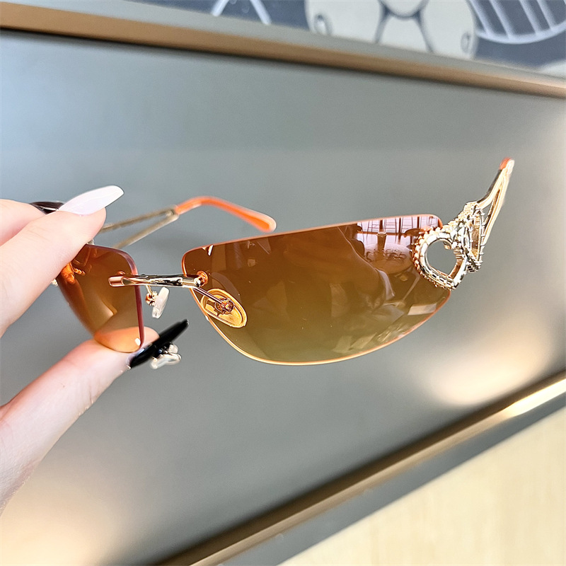 New Oval Cat Eye Frameless Mer – Sunglasses Cat Eye recenzja i cena