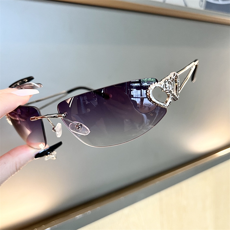 New Oval Cat Eye Frameless Mer – Sunglasses Cat Eye recenzja i cena