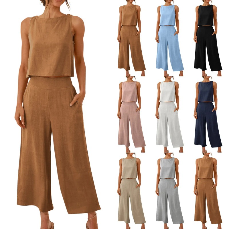 2025 New Summer Tops Cotton Li – Linen Pant Wide recenzja i cena