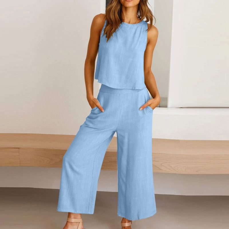 2025 New Summer Tops Cotton Li – Linen Pant Wide recenzja i cena