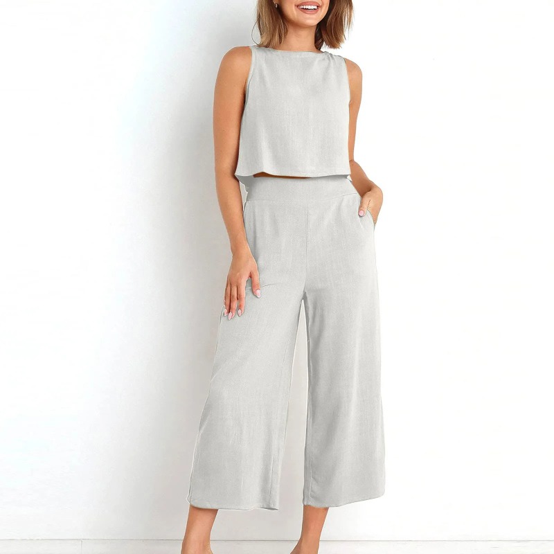 2025 New Summer Tops Cotton Li – Linen Pant Wide recenzja i cena