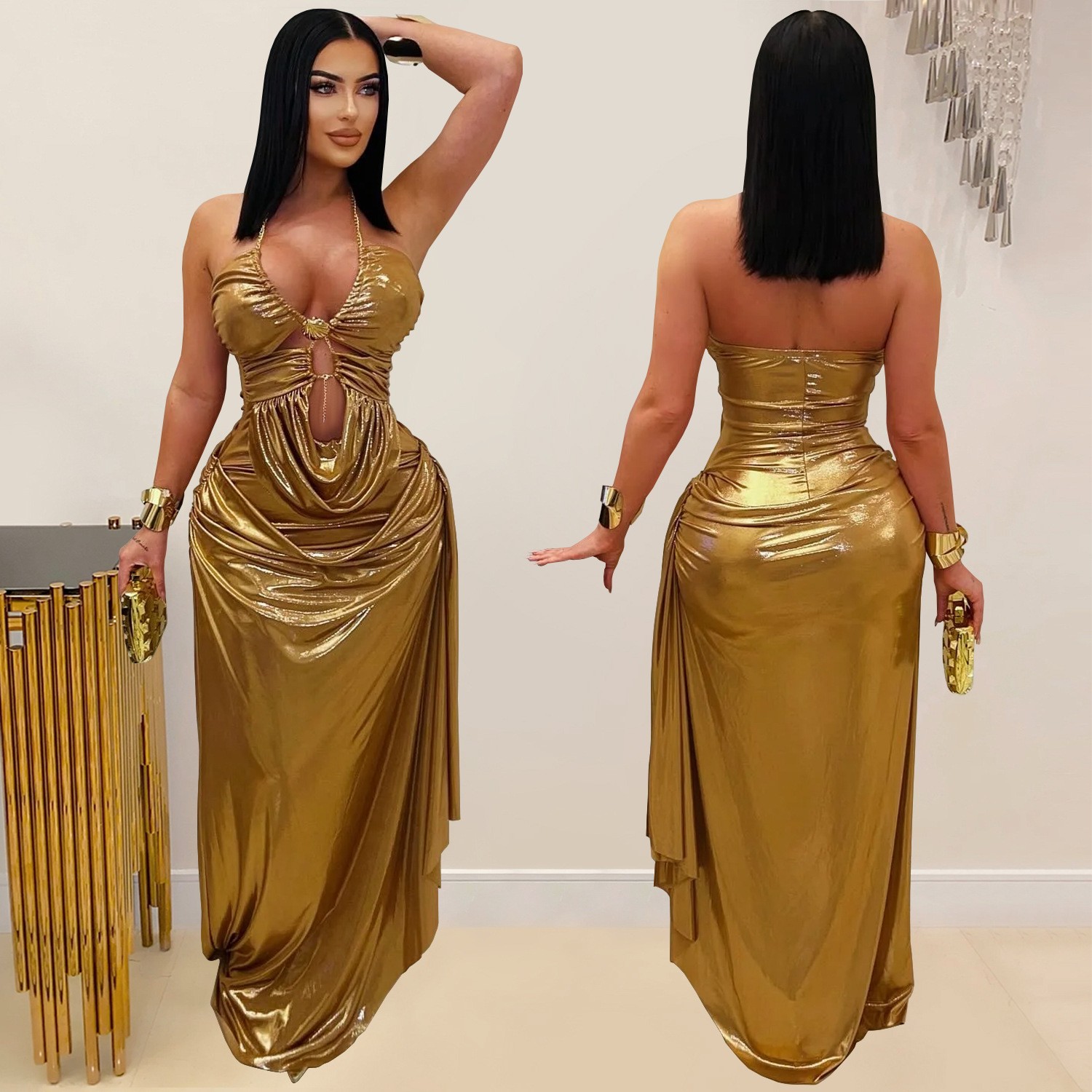 Prom Dress Evening Wedding Gue – Maxi Dress Halter recenzja i cena