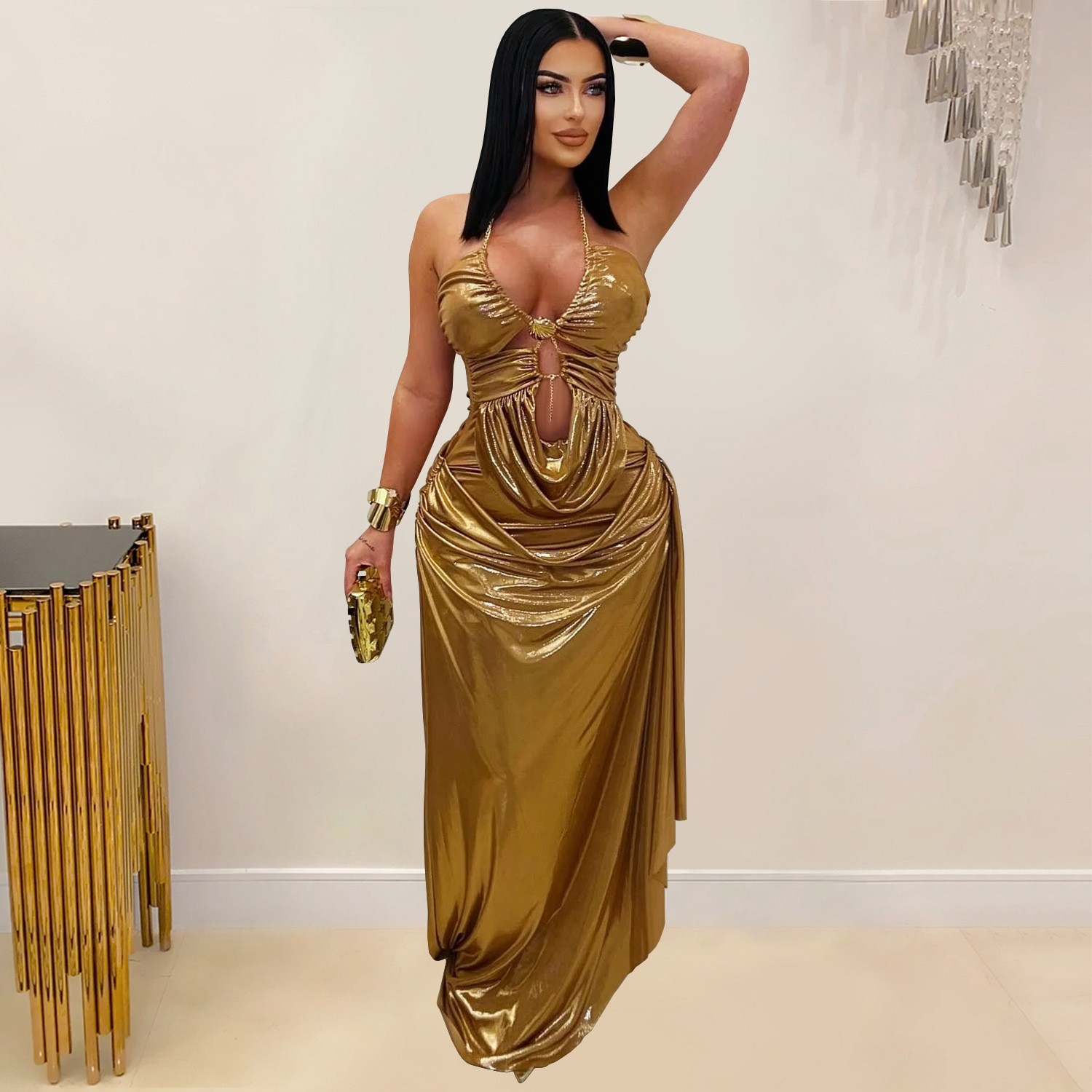 Prom Dress Evening Wedding Gue – Maxi Dress Halter recenzja i cena