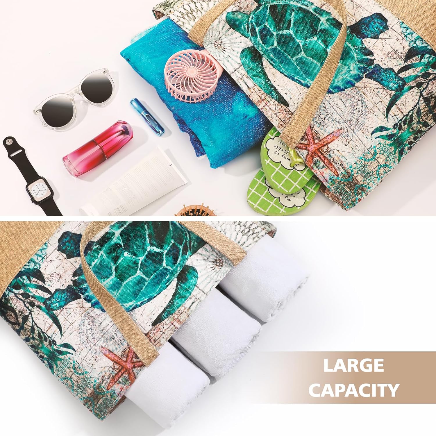 Large Beach Bag for Women with – Tote Bag Beach recenzja i cena